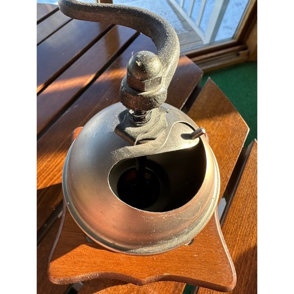 Sold Vintage Wood & Brass Kaffee Coffee Grinder Mill - Picture 2 of 9